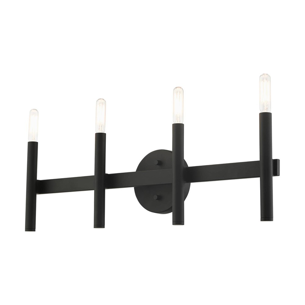 Copenhagen 23 1/2" Wide Black 4-Light Bath Light