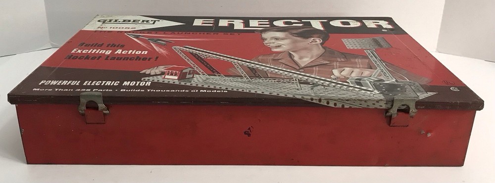 Vintage AC GILBERT Erector Set ROCKET LAUNCHER 10052 UNTESTED MOTOR *Read*