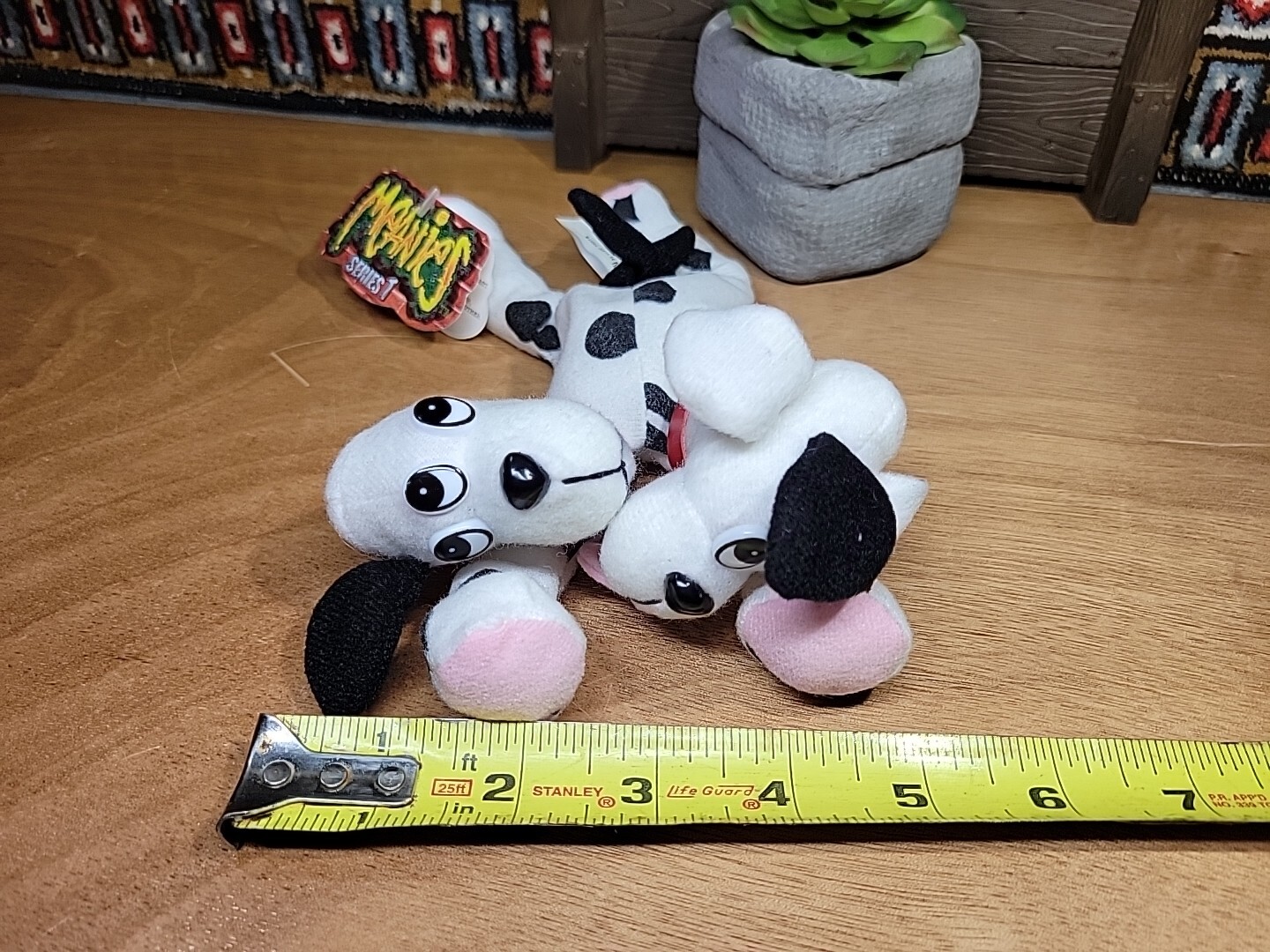 New 1997 Meanies Series 1 Fi-Do The Dalmutation 2 Headed Dog Plush W/ Tag Topkat