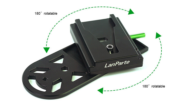 Lanparte Rotatable V Lock Quick Release Camera Plate for Sony ENG Camera Tripod