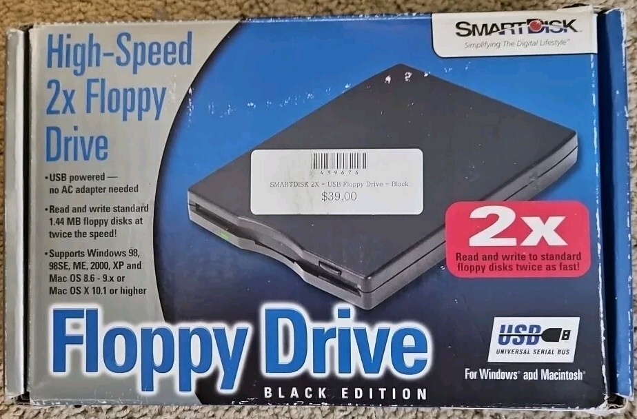 SmartDisk High-Speed 2x Floppy Drive Black edition
