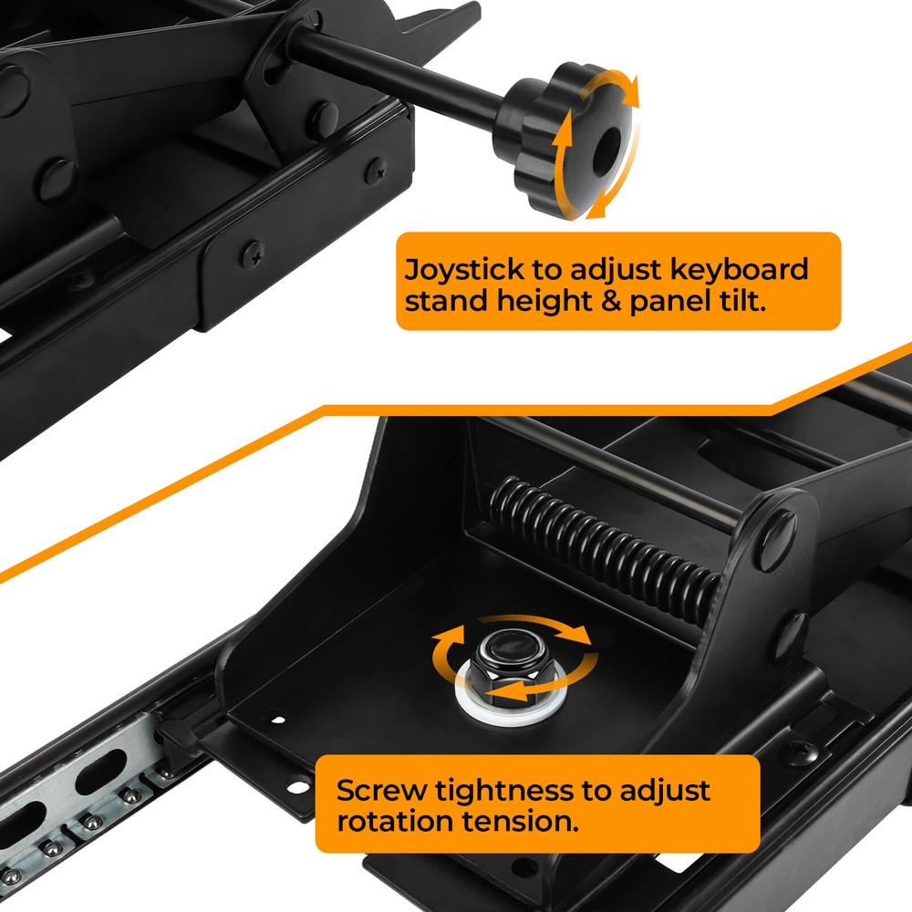 Multi-Function Under Desk Keyboard Tray Adjustable，Slide Out Keyboard Tray