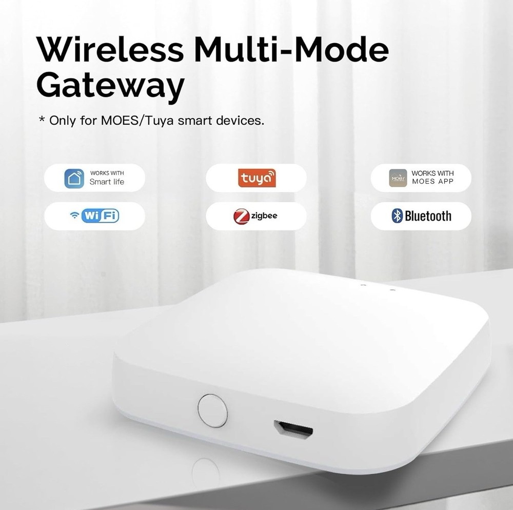 MOES Tuya ZigBee Bluetooth BLE Mesh Hub Multi-Mode Wireless Smart Home Gateway