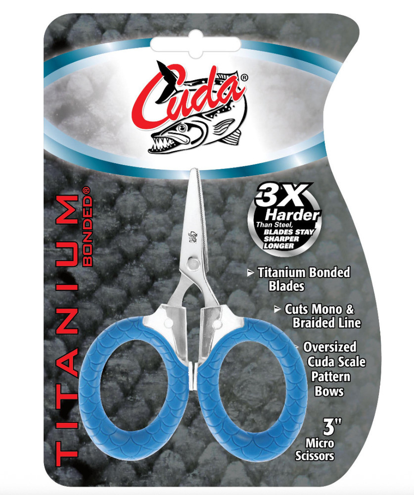 Cuda Camillus Titanium Bonded Micro Scissors Blue 18826 Precision Cutting Blades