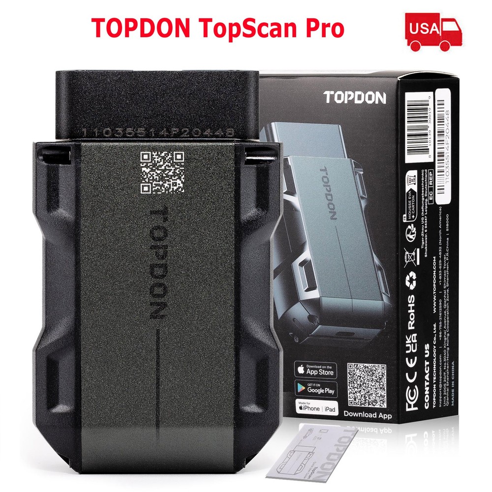 TOPDON TopScan PRO Mid-level Diagnostic Tool Injector Coding Tire Pressure Reset