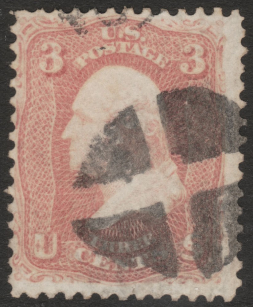 Scott #65 3 Cent 1861-62  Cork Cancel     65SP24_41