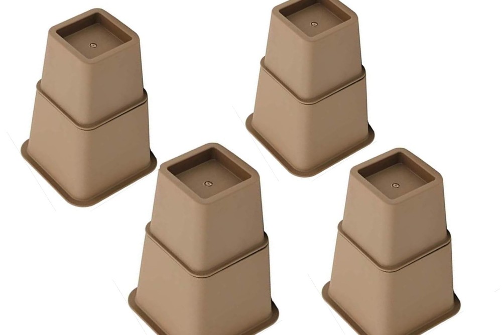 Adjustable Bed Risers and Furniture Risers, Heavy Duty Plastic Table Risers 3...