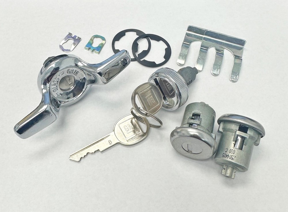 79-83 GM G-Body Wagons Doors Glovebox Tailgate Locks Set NOS Handle Chrome
