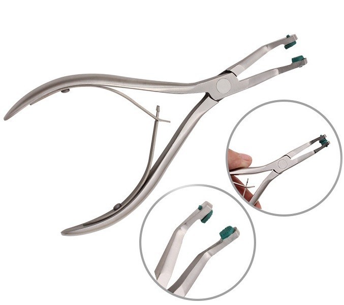 Dental Crown Pliers Remover With Rubber Tipped Stainless Steel Instruments