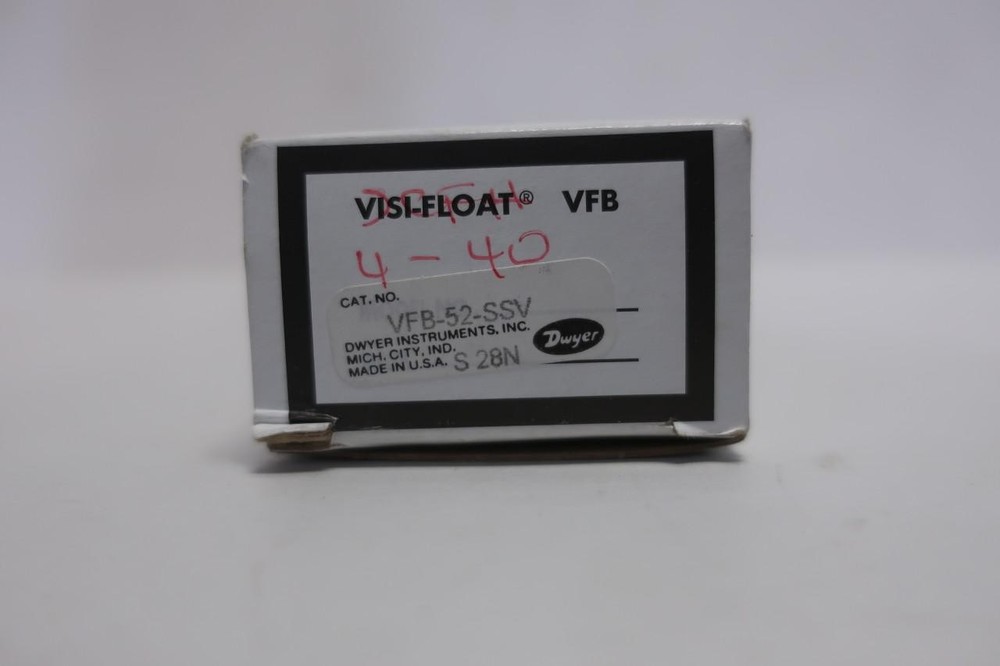 Dwyer VFB-52-SSV Visi-float 0-40scfh 1/4in Variable Area Flow Meter