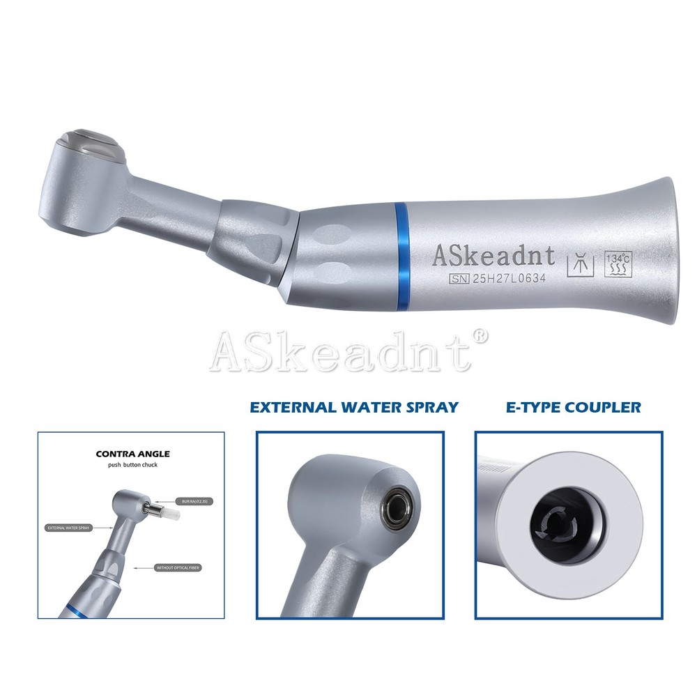 NSK Style Dental Slow Low Speed Handpiece Contra Angle Push Button/Latch E-type