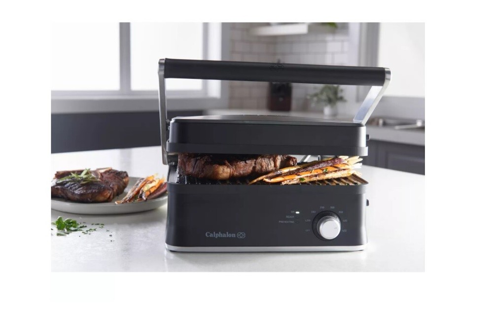 New Calphalon Nonstick Ceramic Cooking Surface Precision Control Multi-Grill