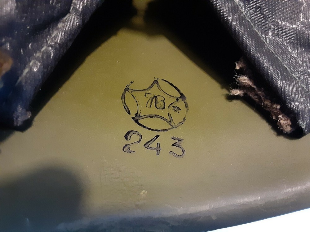 Post WWII Soviet Red Army M-1940 Helmet Dated 1948
