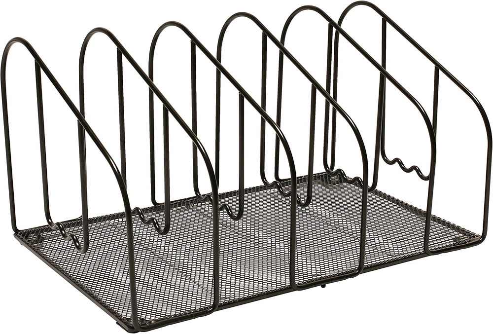 File Sorter Organizer for Desk, 5 Sections, Black
