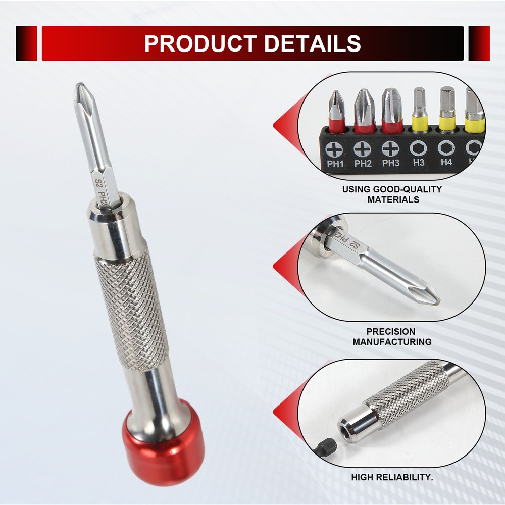 DONUMEH Screwdriver, Multifunctional Keychain Magnetic Tool7764