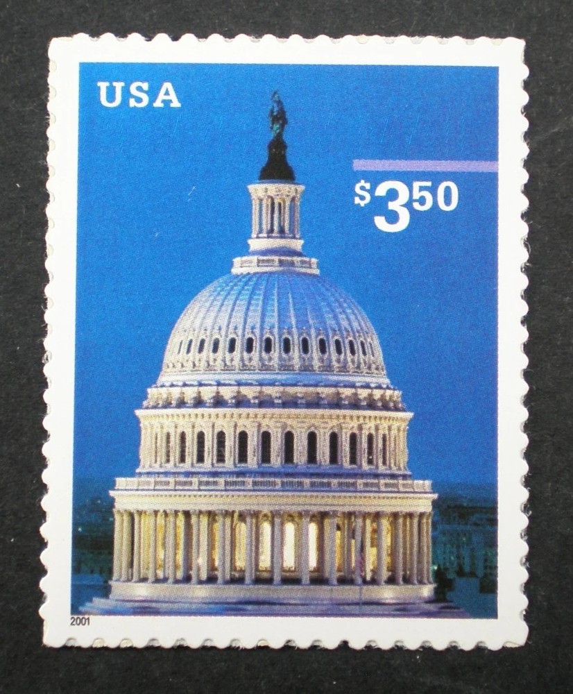 US, #3472 Capitol Dome Priority Mail, 2000, MNH