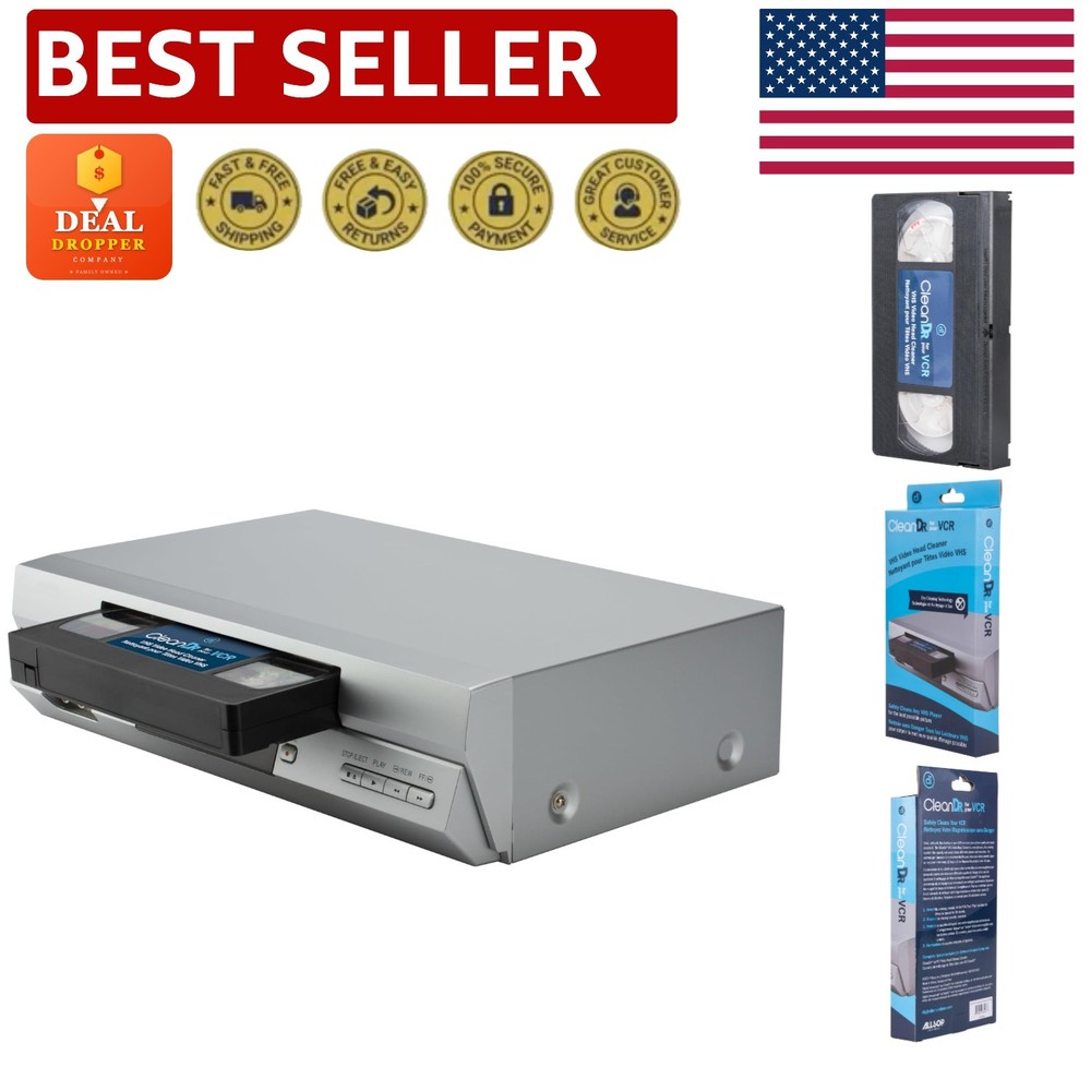 Compact Dry Cleaning System for VHS Players - CleanDr Video Head Cleaner