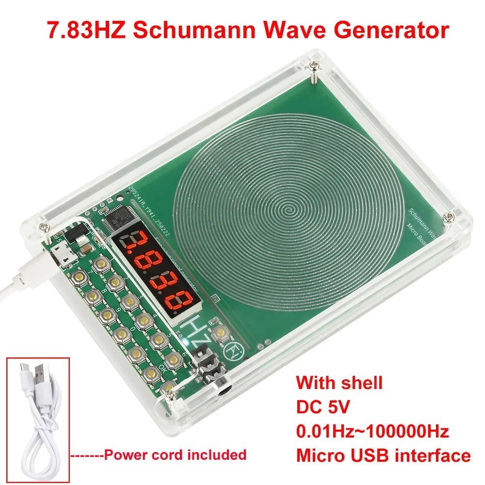 For Schumann Wave Generator Pulse Sine Frequency+Audio Output Connector+Case