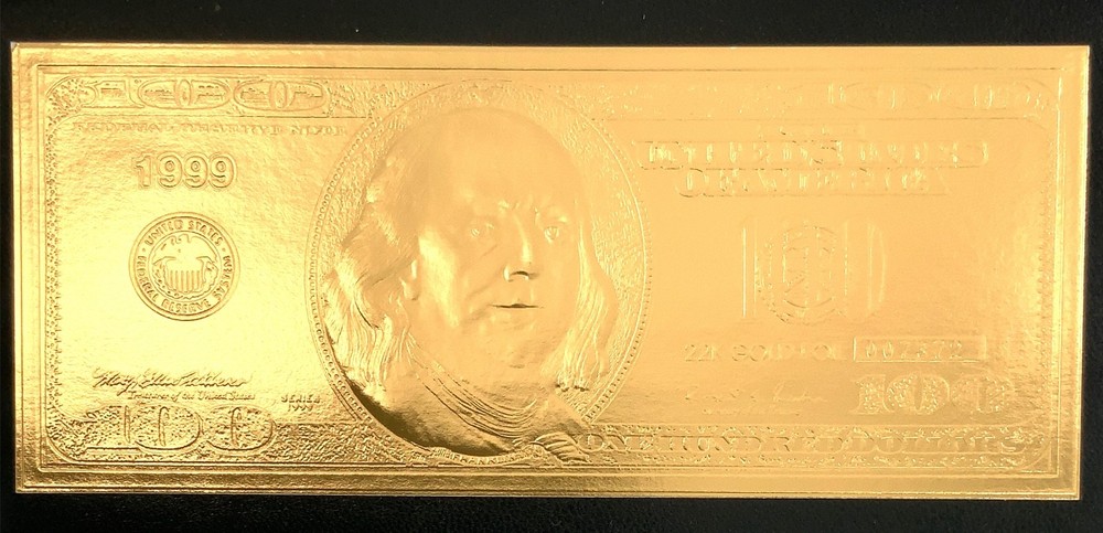 The Washington Mint $100 Gold Foil Note