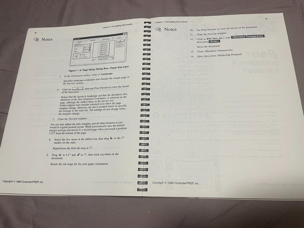 (2) Vintage Courseware Series Learning Guide Windows 95 Word
