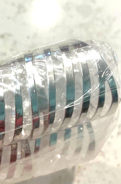 NEW 8 SILVER CUTOUT NAPKIN RING