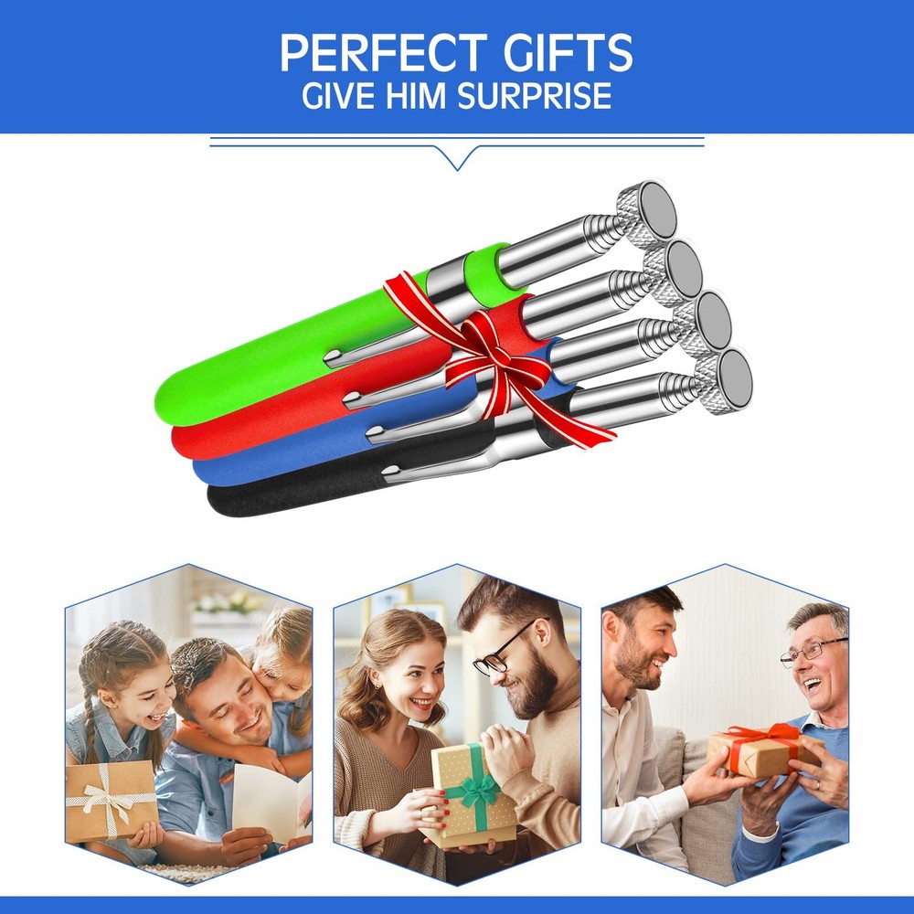 4 Pack 8Lbs Telescoping Magnetic Pickup Tool Extendable Stick Rods for Men