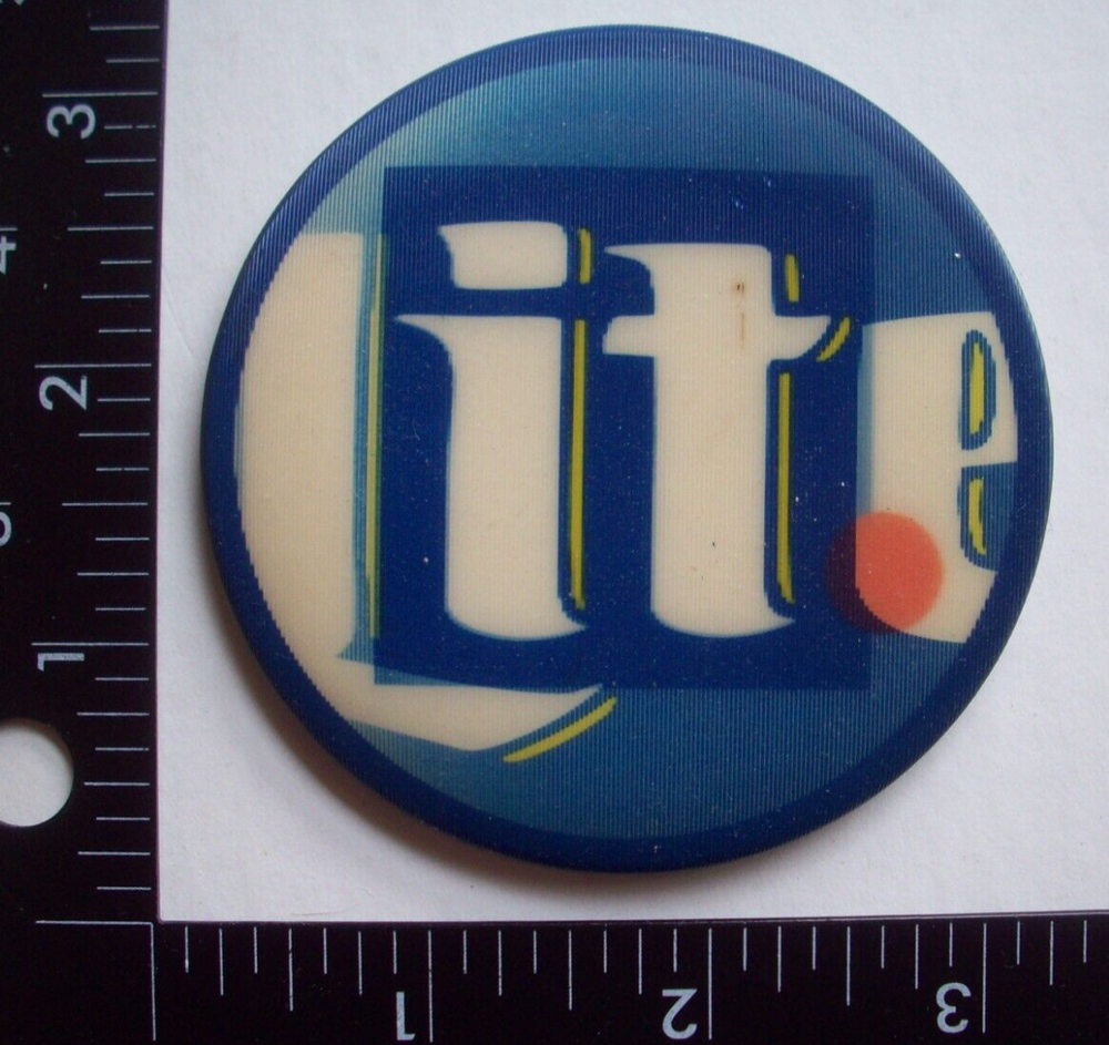 itMiller Lite Beer Hologram 3" Pinback Button Lite it