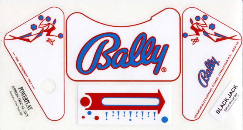 Bobby Orr Power Play Pinball Machine APRON DECAL SET