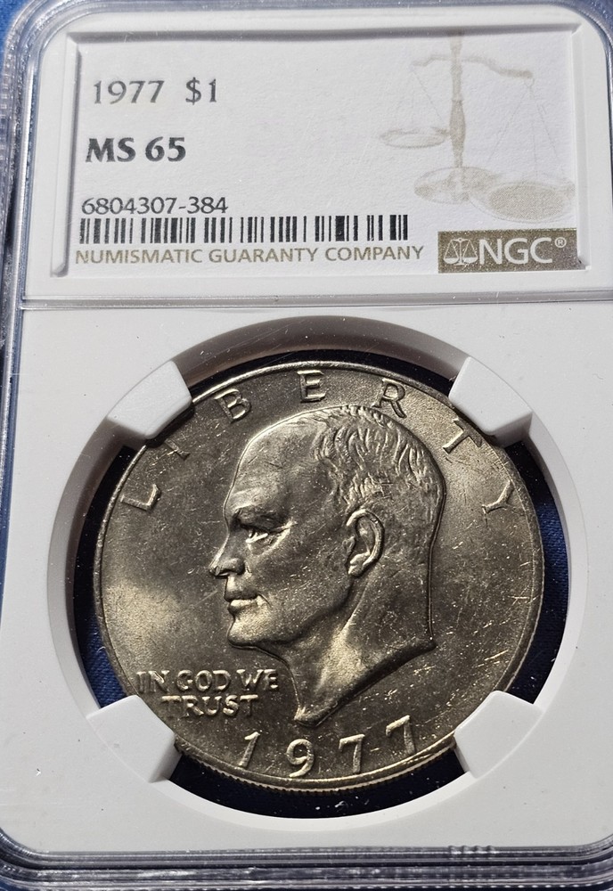 1977 Eisenhower Dollar Ike $1 NGC MS65