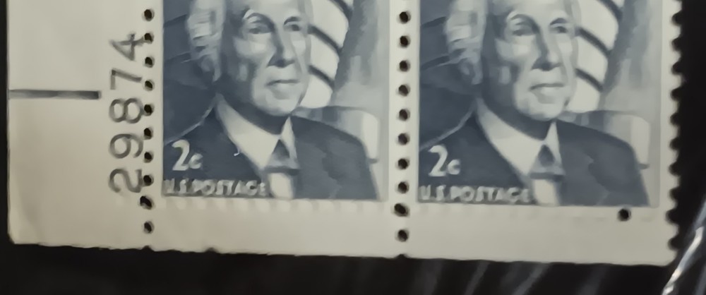 US Scott 1280 2c Frank Lloyd Wright Plate Block MISPERF Error Blind Perfs EFO