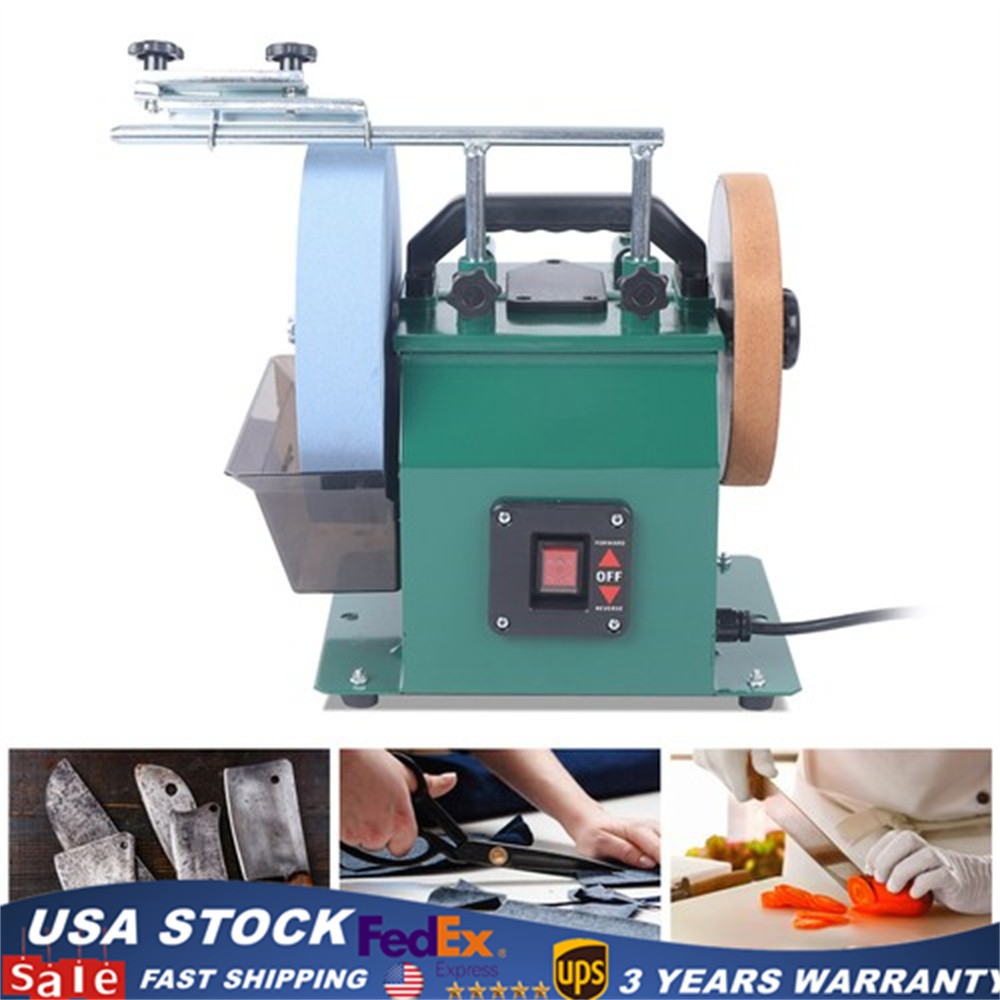 Electric Knife Sharpener Grinder Water-Cooled Bench Wet Stone Grinding Machine