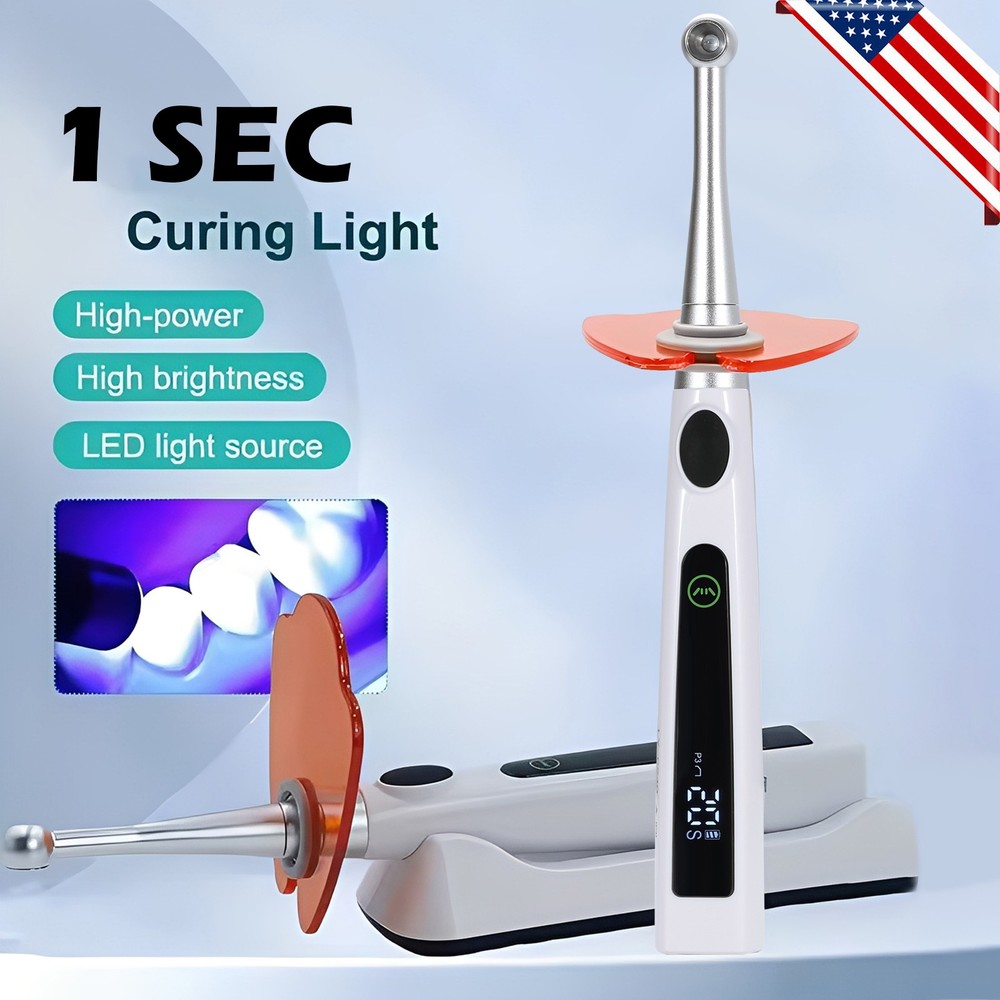Dental Wireless LED Curing Light 1 Second Resin Cure Lamp 4 Modes US