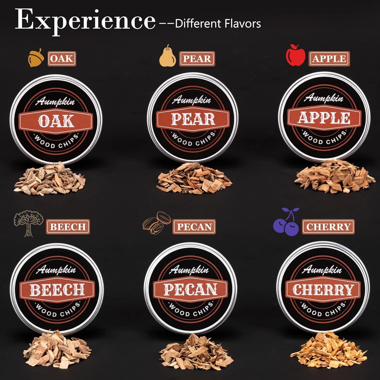 Cocktail Smoker Kit with Torch – 6 Flavors Wood Chips – Bourbon, Whiskey Smok...