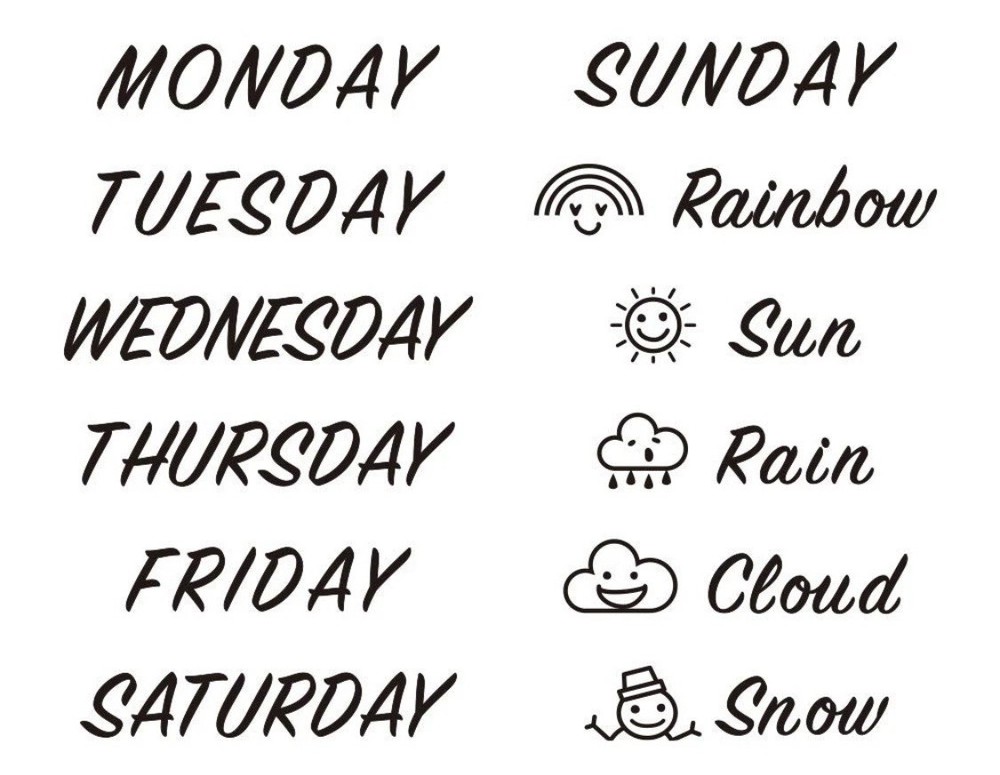 35375006 Rotating Stamp, Day and Weather Pattern