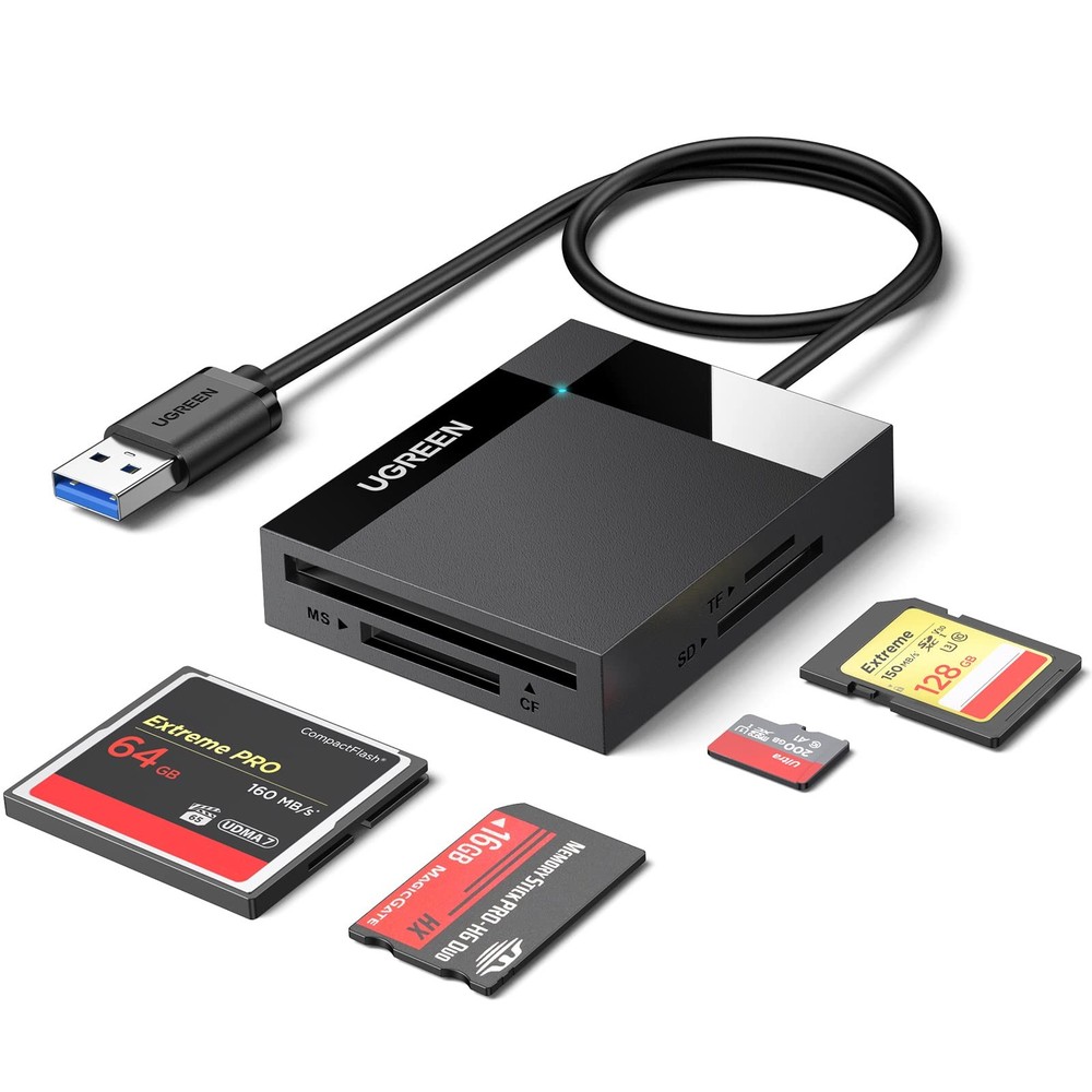 Ugreen Sd Card Reader Usb 3.0 Card Hub Adapter 5Gbps Read 4 Cards Simu