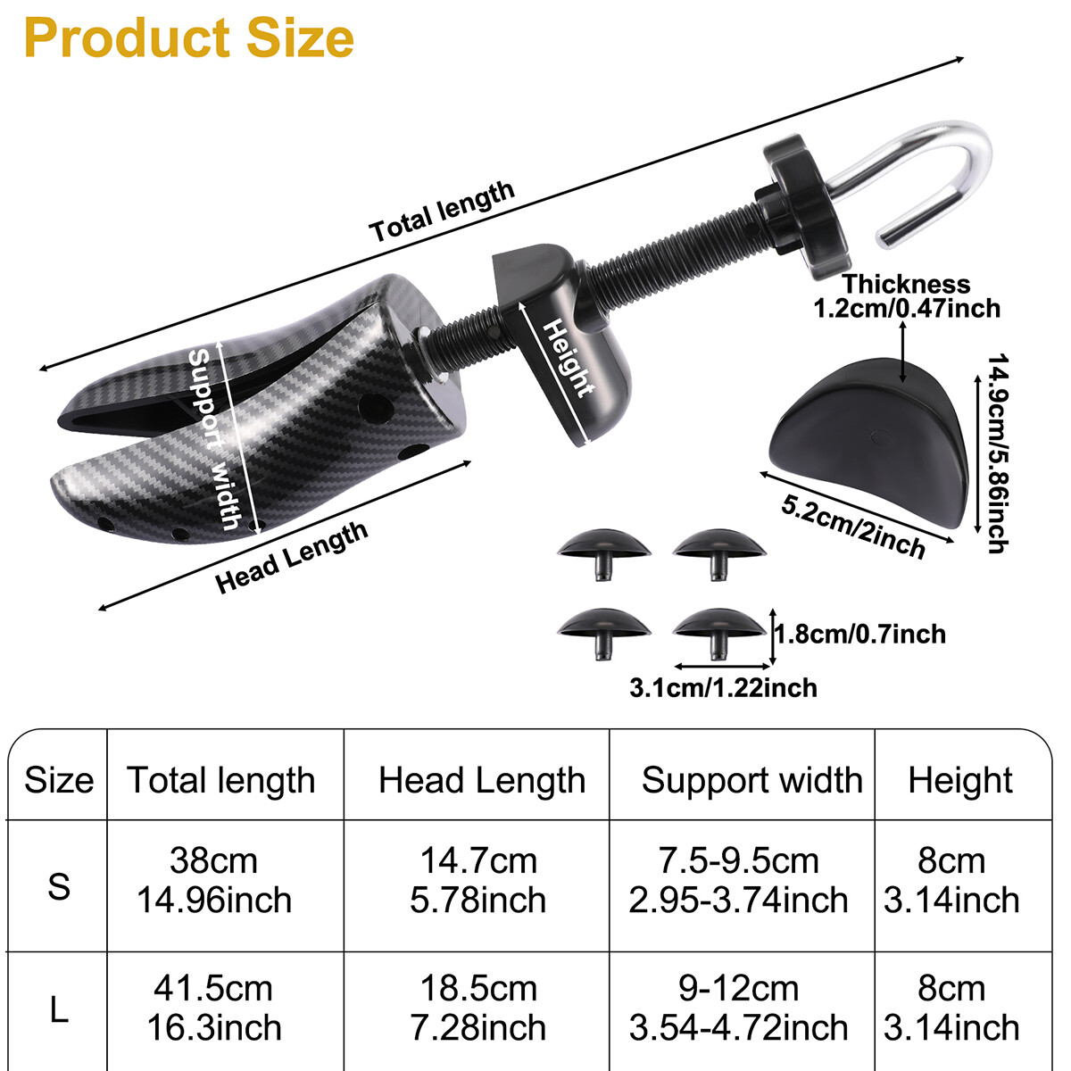 2-Way Adjustable Shoe Stretcher Boot Men Women Size Shaper Expander Widener