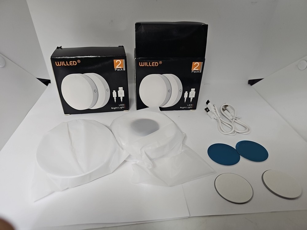 WILLED Dimmable Touch Light LED Night Light. ( Two Pack Ea. Box) 2 Boxes.