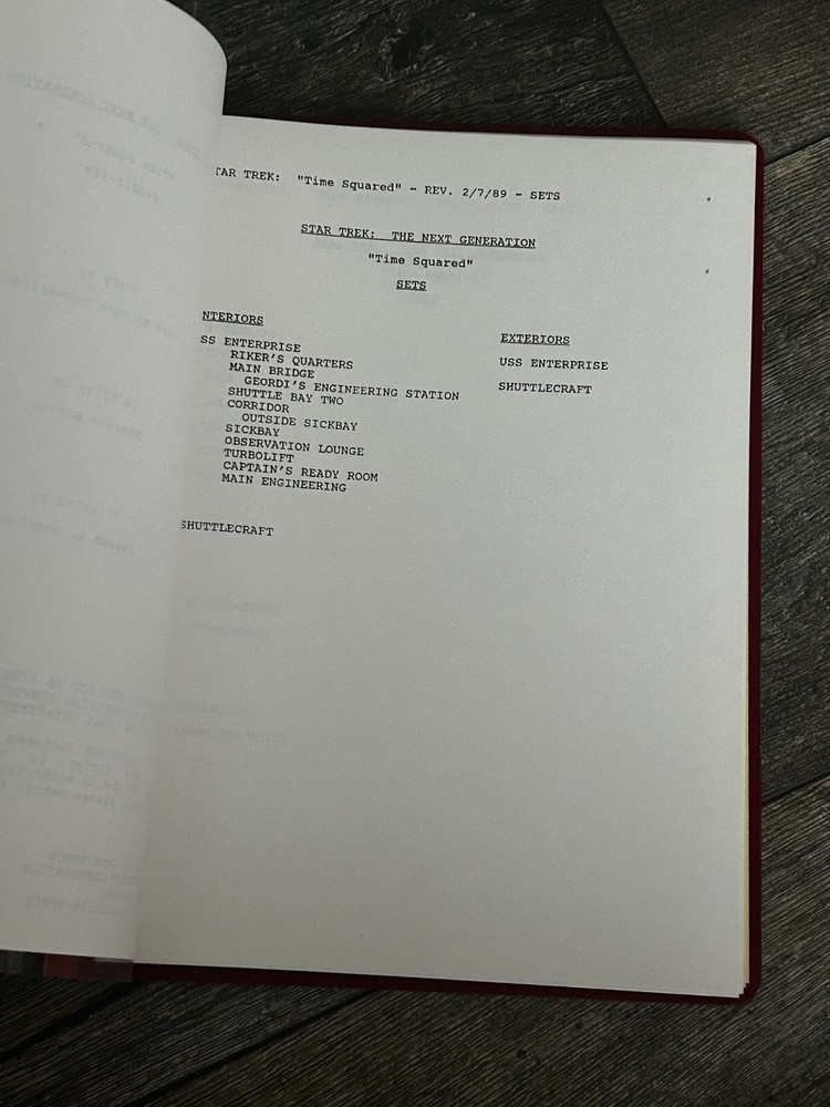STAR TREK Script The Next Generation Time Squared Revised Final Draft