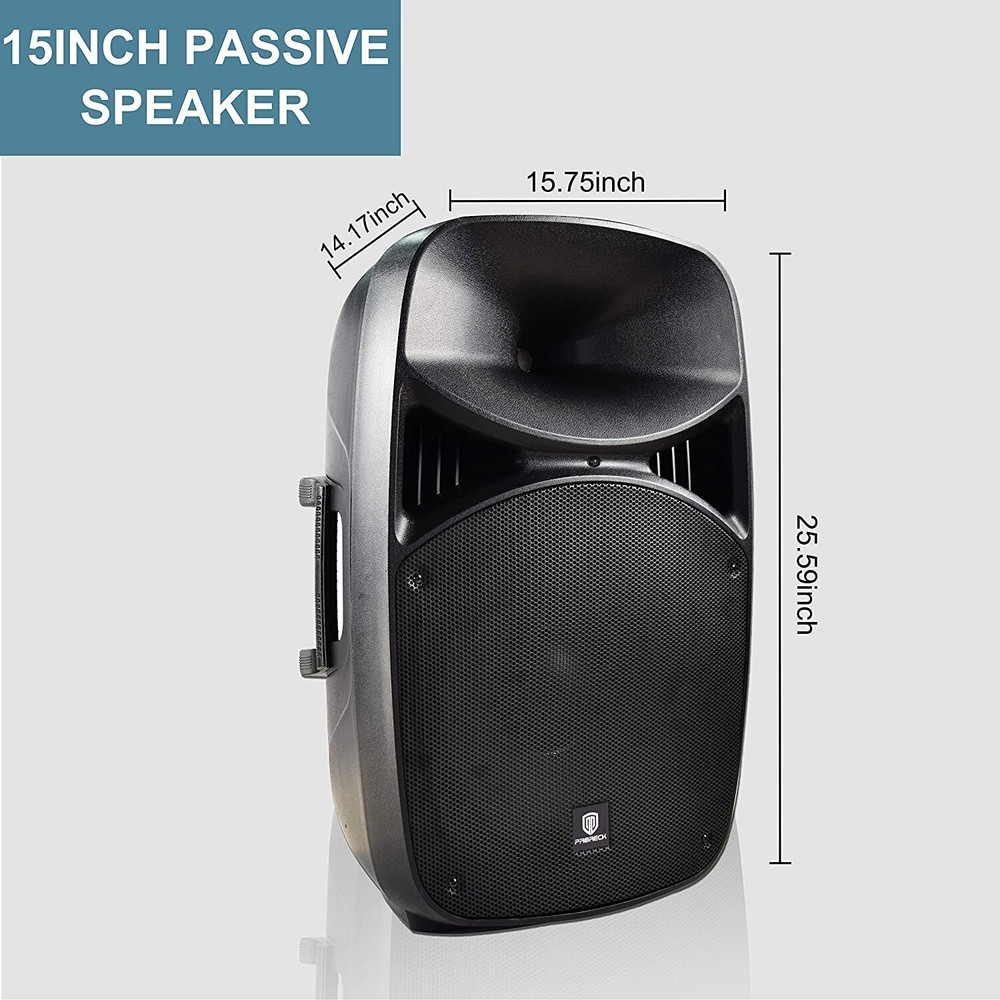 proreck Powered PA System Bluetooth Mixer 15inch 2500W DJ Set