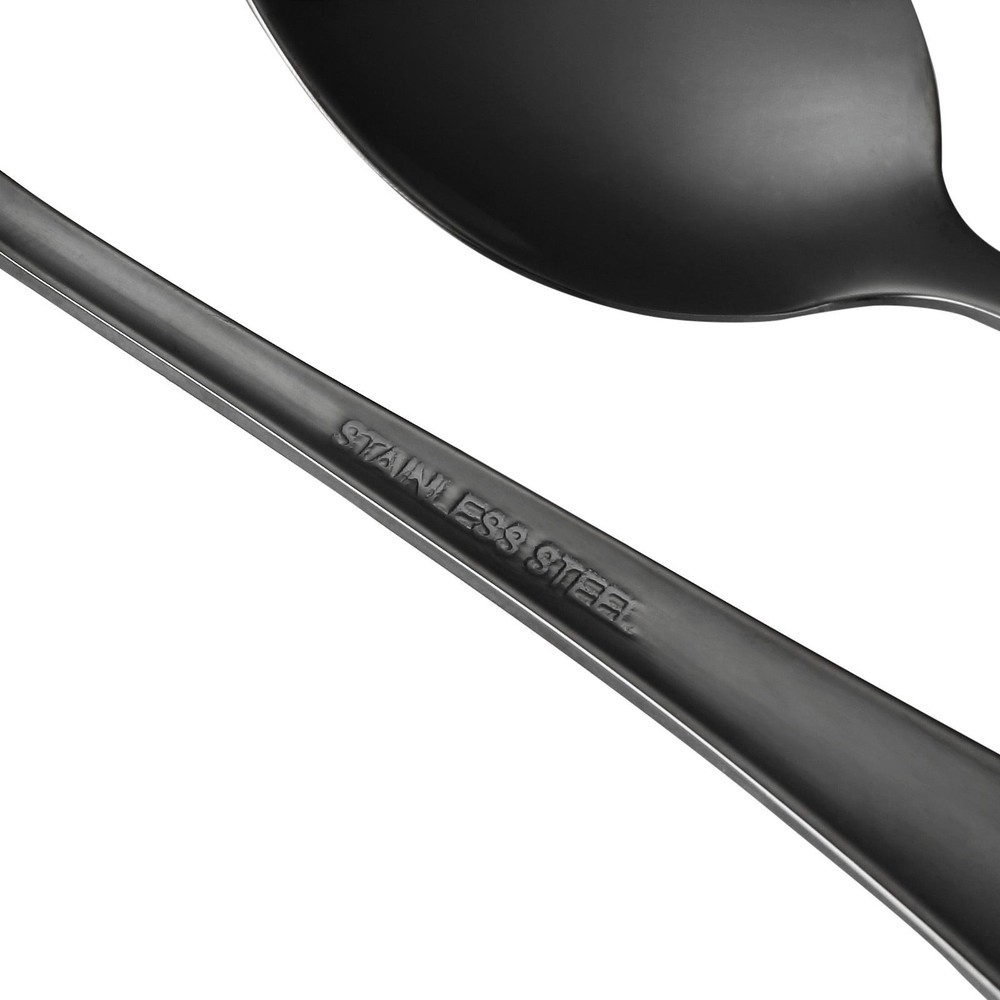 48-Piece Black Silverware Set