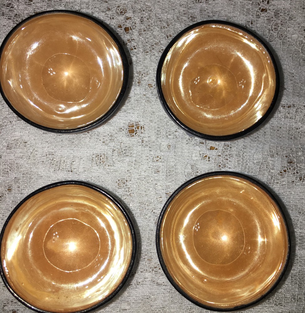 4 Lusterware Open Salt Cellars, Preowned, Marked Japan