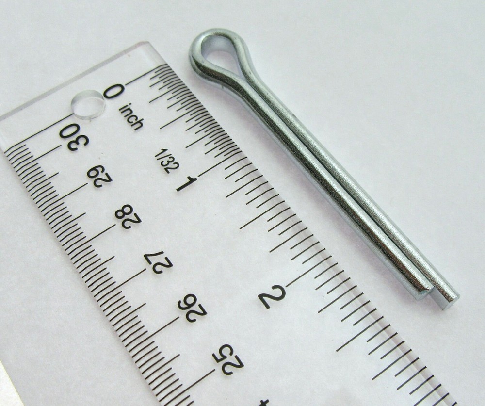 Cotter Split Pin ~ 1/4 inch x 2 inch ~ Extra Long ~ Zinc Plated