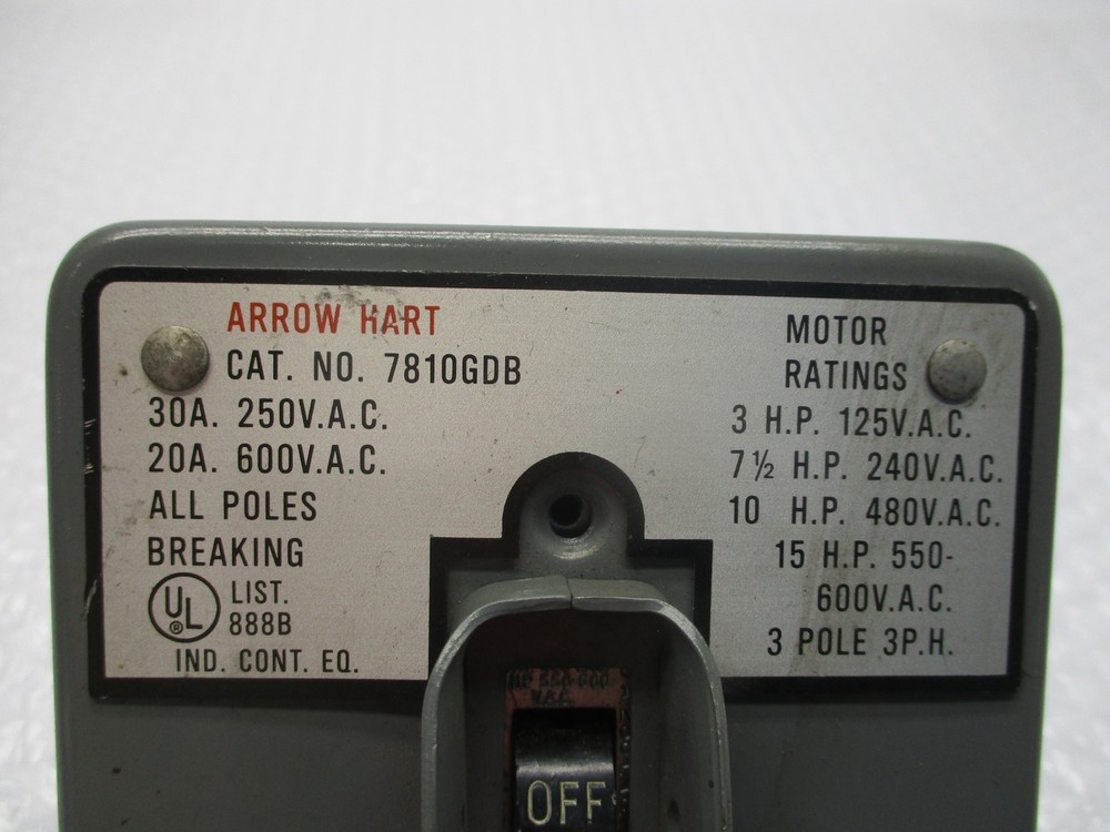 ARROW HART 7810GDB MOTOR CONTROLLER (AS PICTURED) NSNP