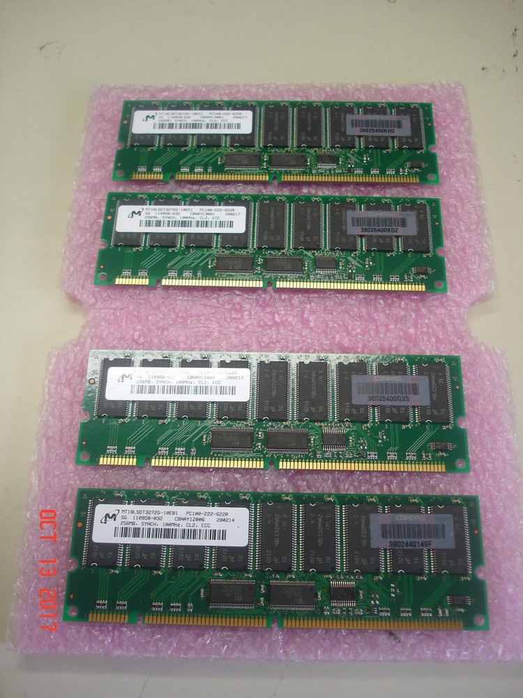 3X-MS810-EA 1GB (4 x 256MB) MEMORY KIT 4 ALPHASERVER DS20L PC100 SYNCH CL2 ECC