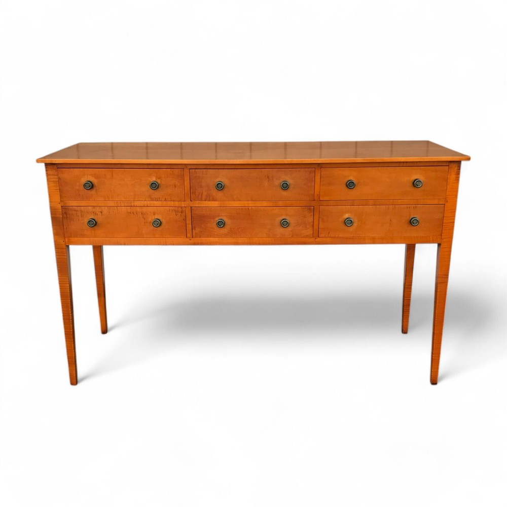 Eldred Wheeler 6 Drawer Tiger Maple Huntboard