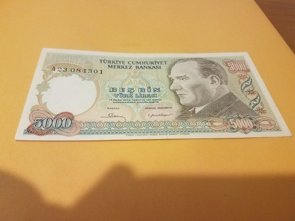 Turkey  6 digits serial NO scarce type gem unc