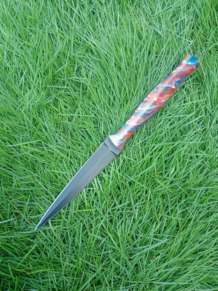 Handmade D2 DAGGER  HUNTER BOOT THROWING KNIFE POWDER COATING BLADE Full Tang