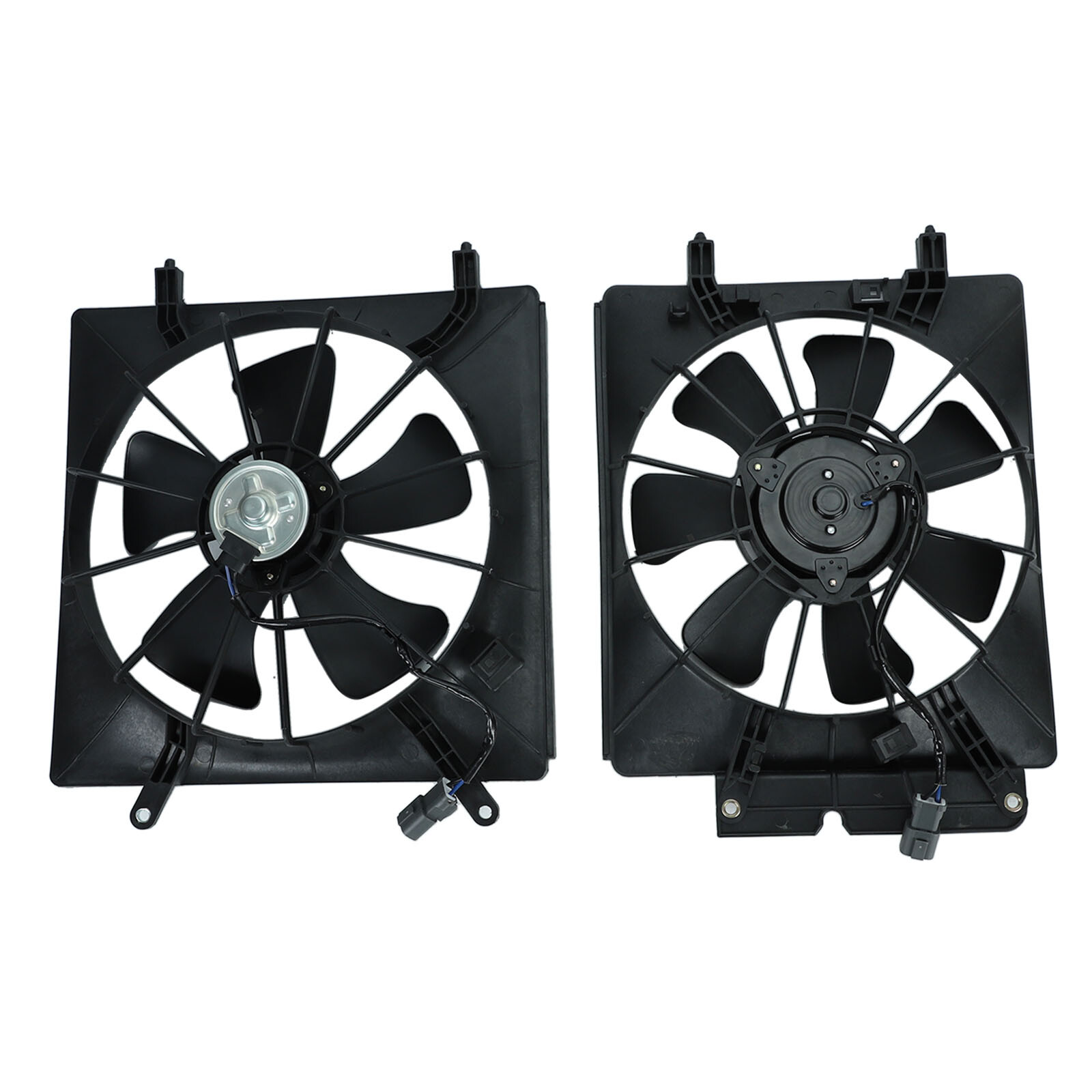 AC Condenser Radiator Cooling 120W Fan Fit 2002-2006 Honda CR-V CRV Element Pair