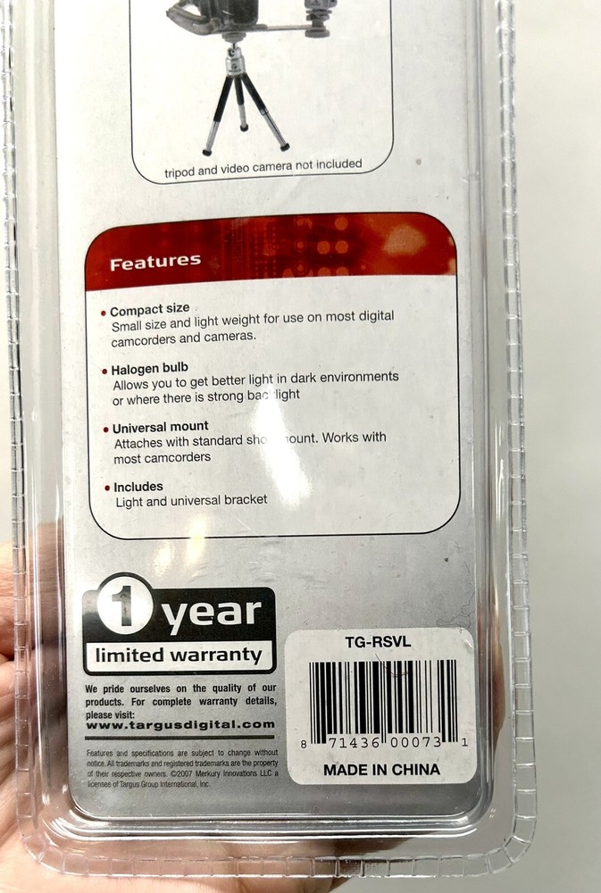 Targus Universal Camcorder Video Light New (SH)