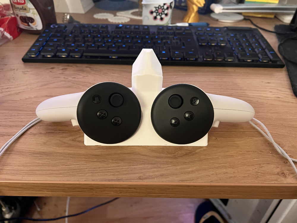 Meta Quest 3 Display Stand with Controller Holders - VR Headset Stand